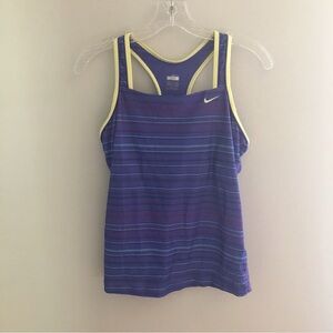 Nike Women's Purple Striped Tank Top